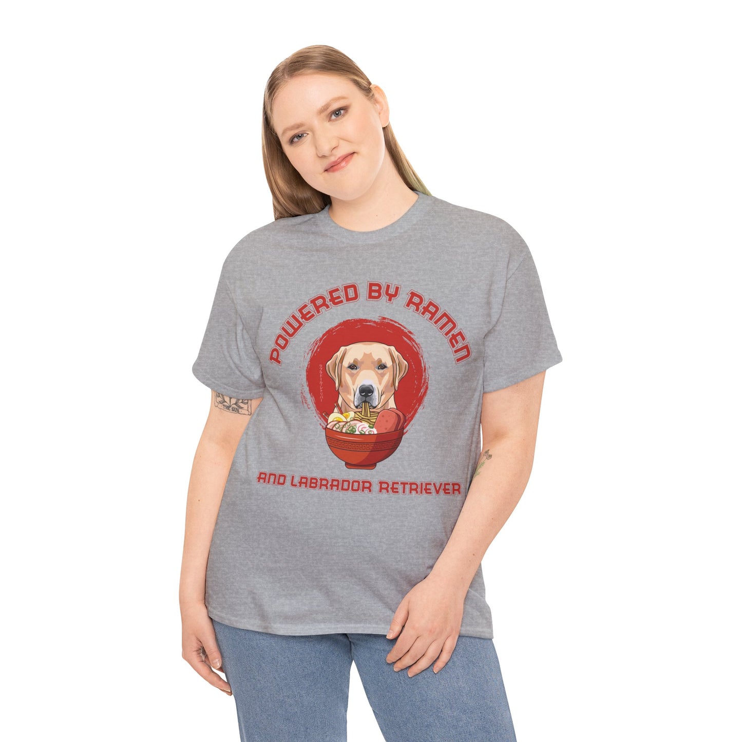 Labrador Retriever and Ramen Unisex Cotton Tee