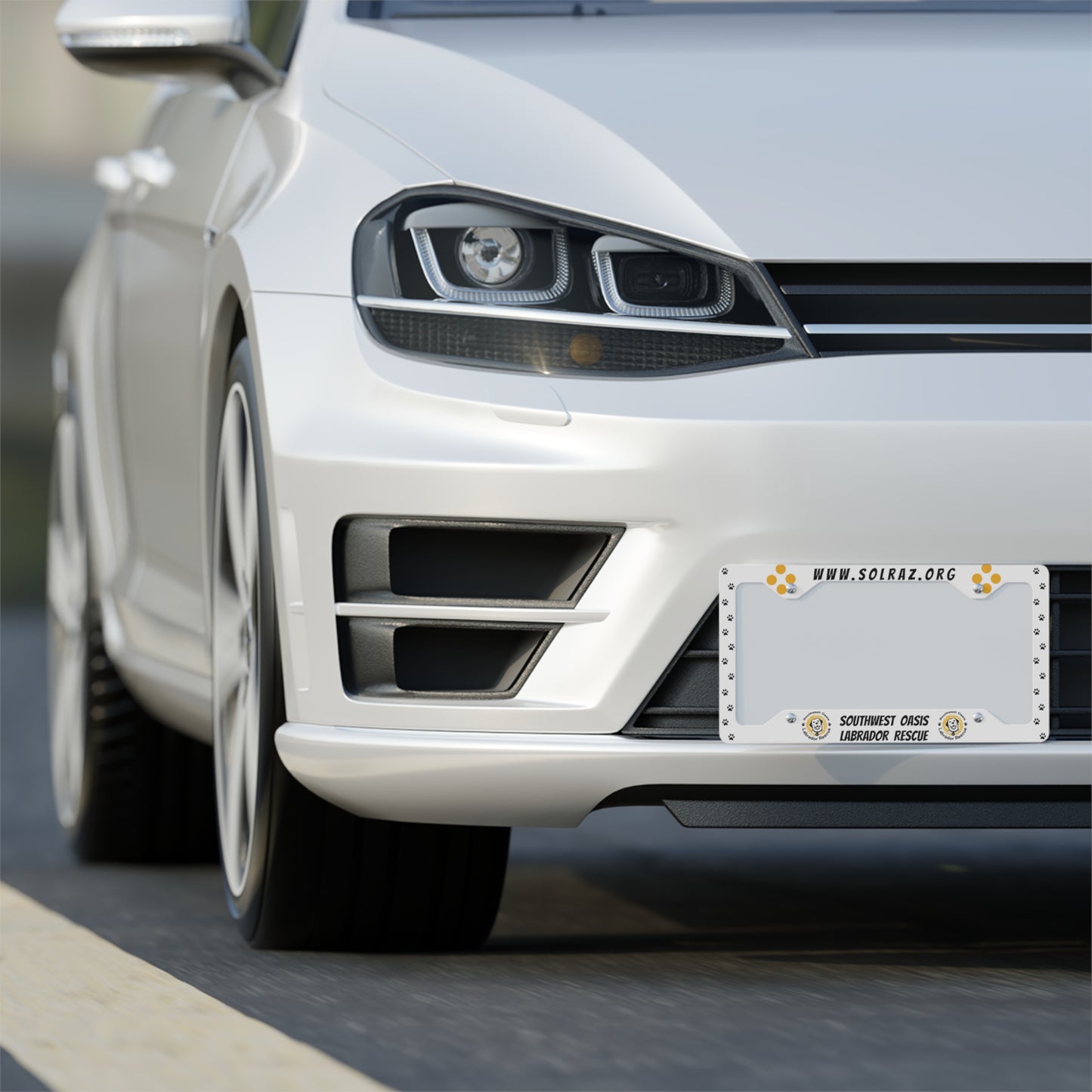 SOLR Support Metal License Plate Frame
