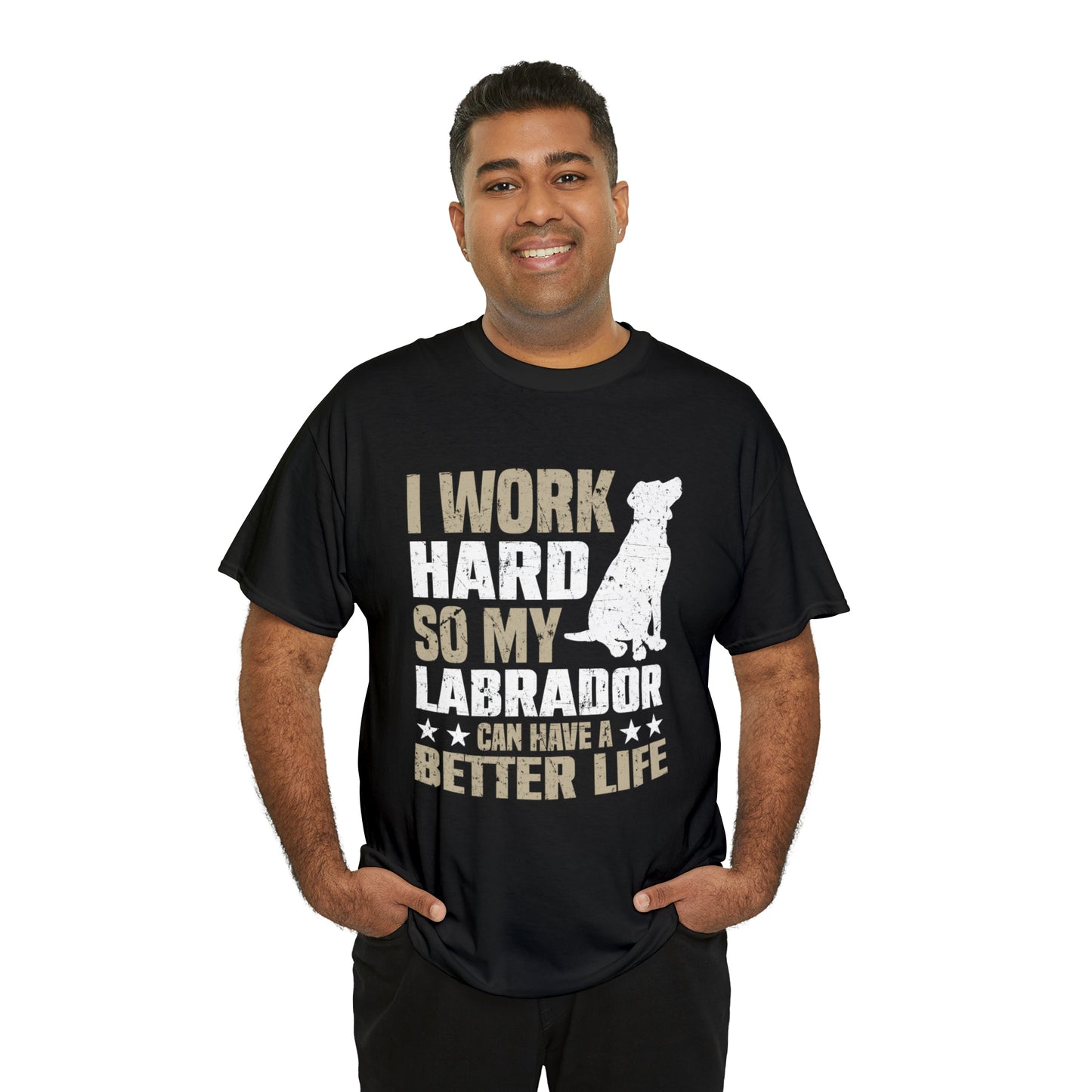 Work Hard for Labrador Unisex Cotton Tee