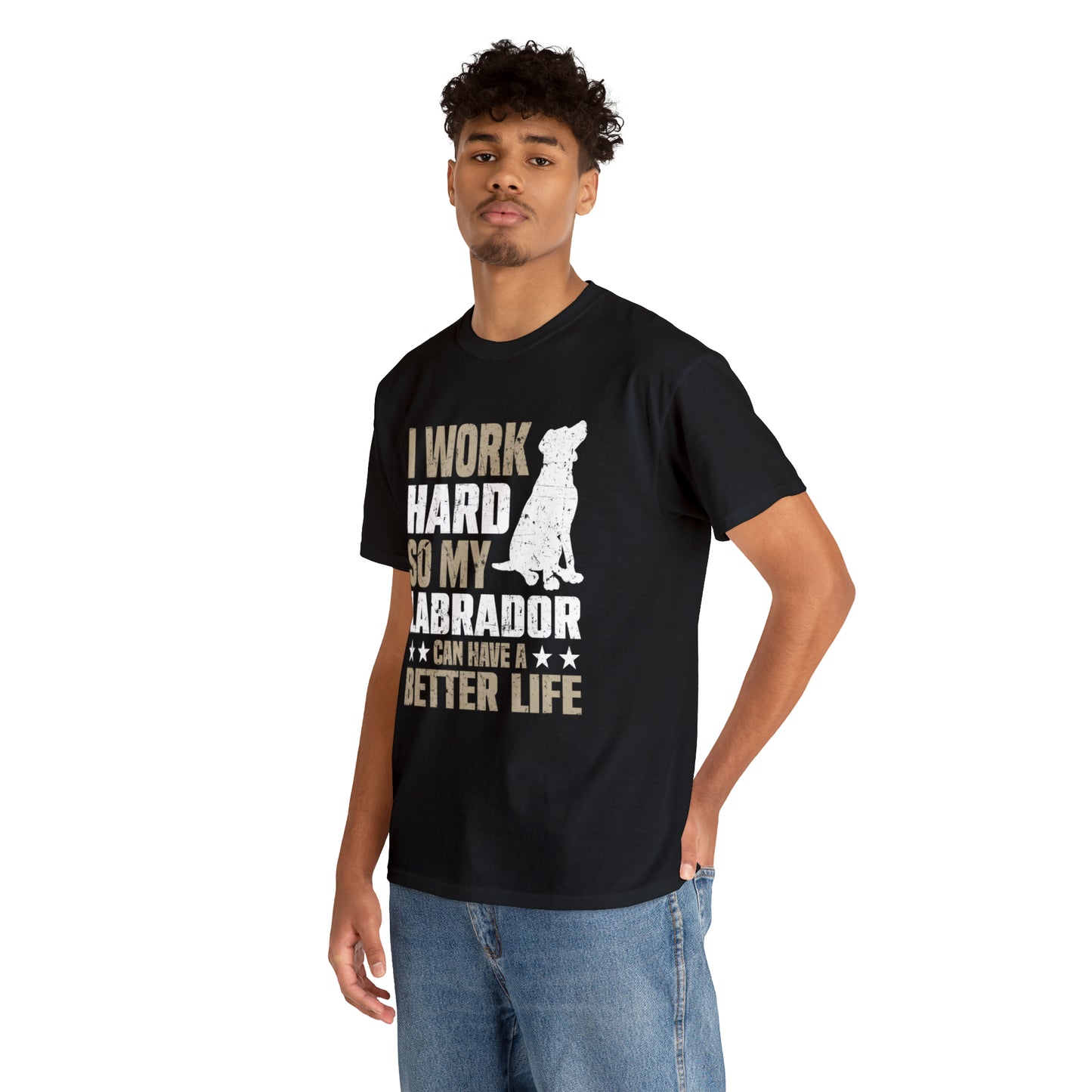 Work Hard for Labrador Unisex Cotton Tee