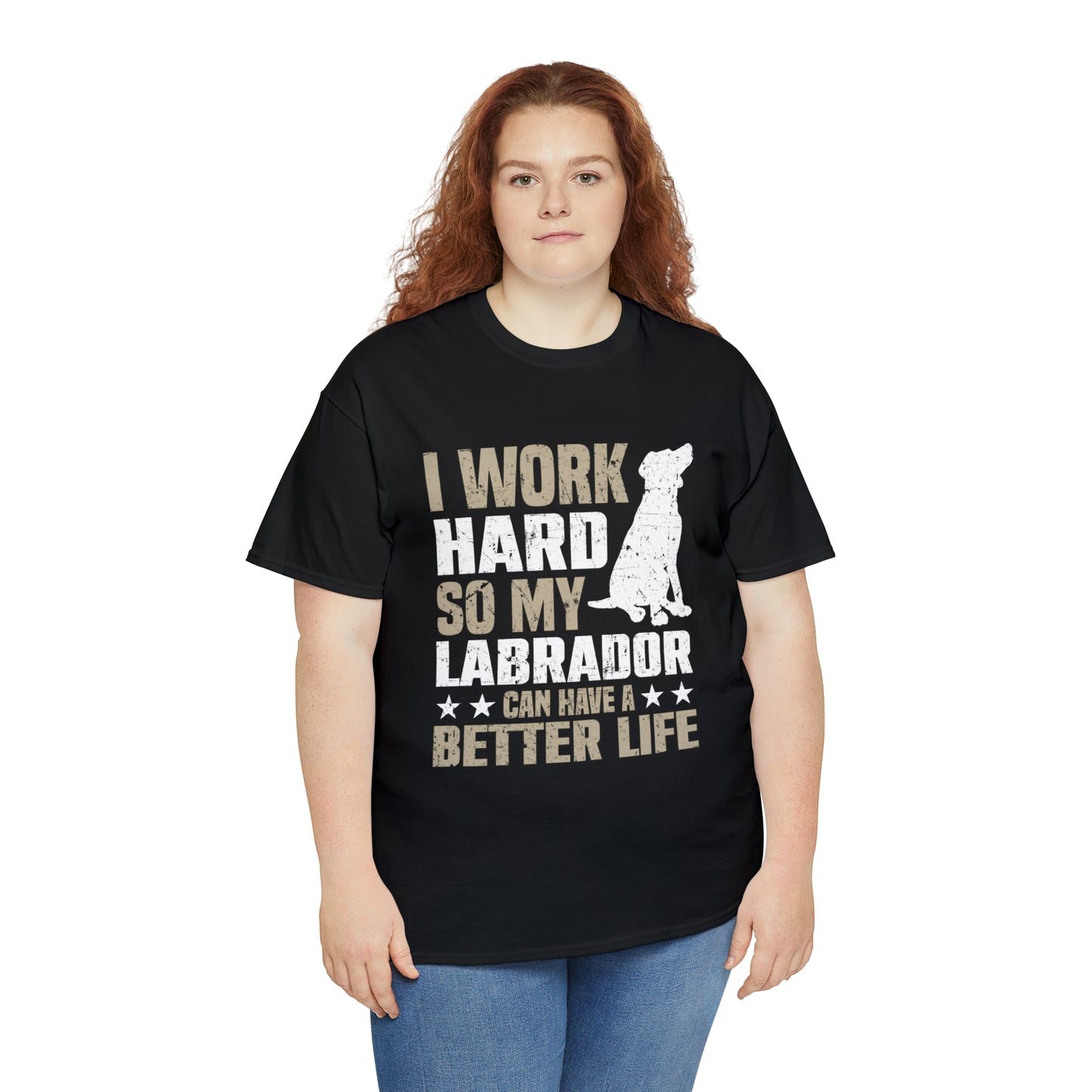 Work Hard for Labrador Unisex Cotton Tee