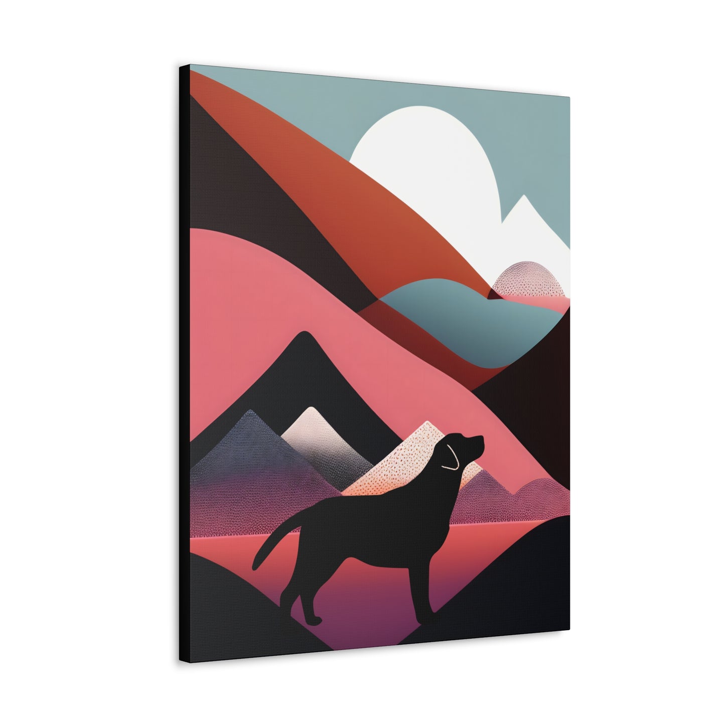 Mid-Century Labrador Abstract 1 Gallery Wrap Canvas