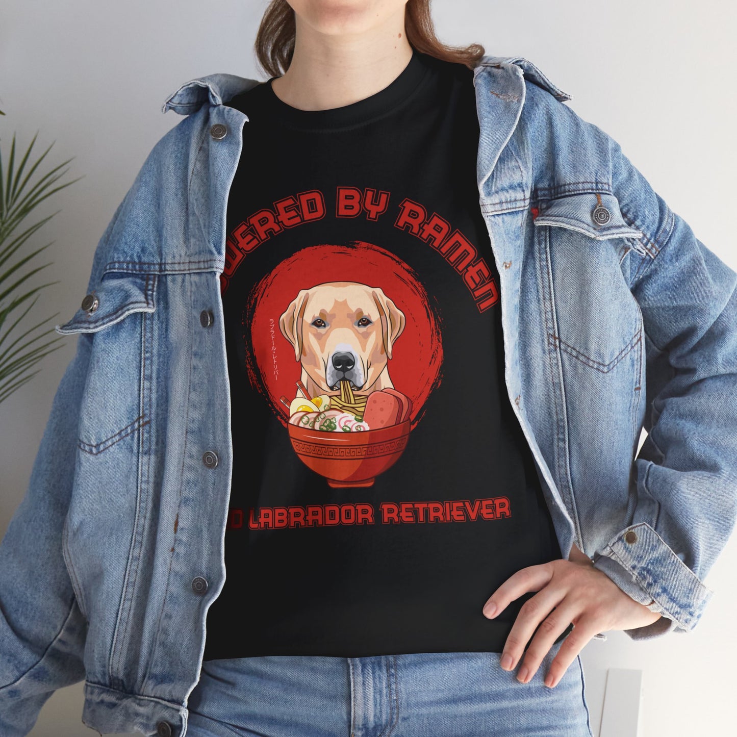 Labrador Retriever and Ramen Unisex Cotton Tee