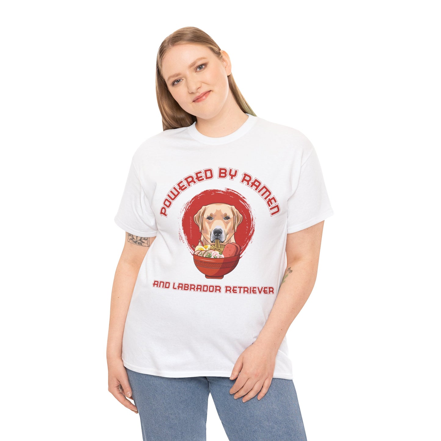 Labrador Retriever and Ramen Unisex Cotton Tee