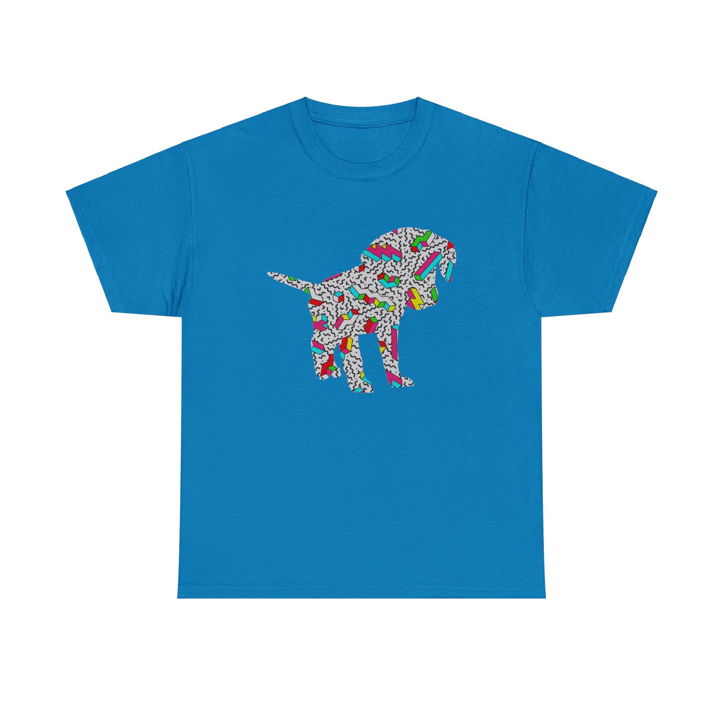 Retro Neon Labrador Retriever Puppy Unisex Cotton Tee