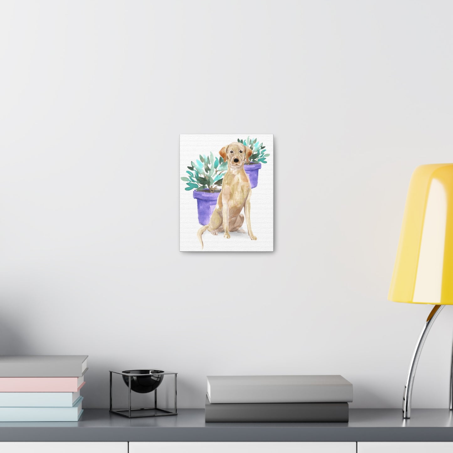 Yellow Labrador Watercolor Canvas Gallery Wraps
