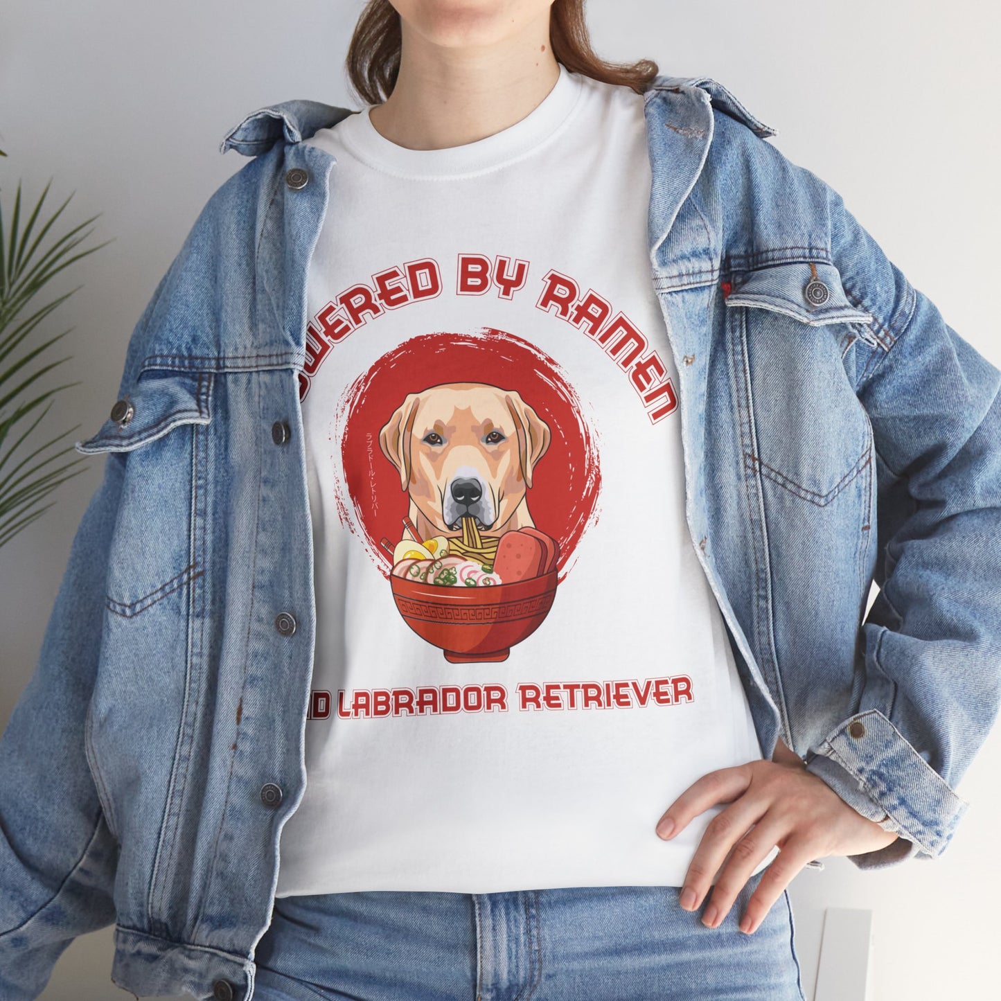 Labrador Retriever and Ramen Unisex Cotton Tee