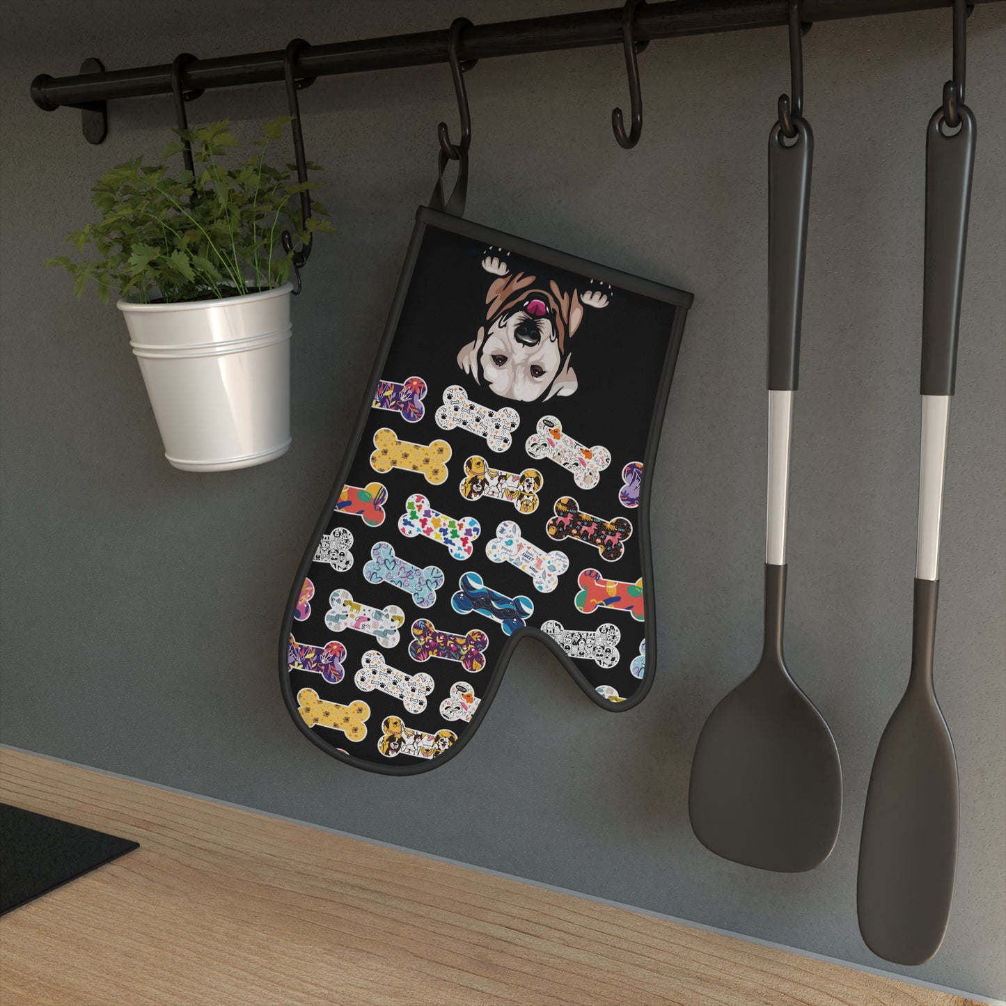 Colorful Bones and Lab Oven Glove