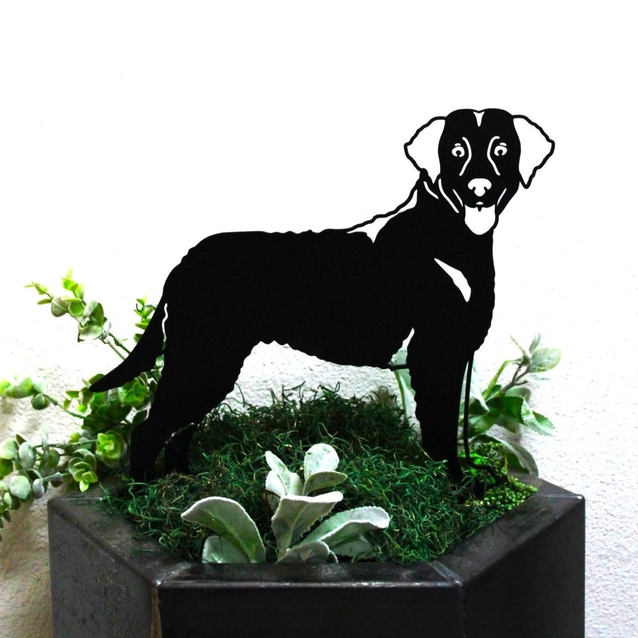 Curly Coated Retriever Corten Steel Outdoor Silhouette