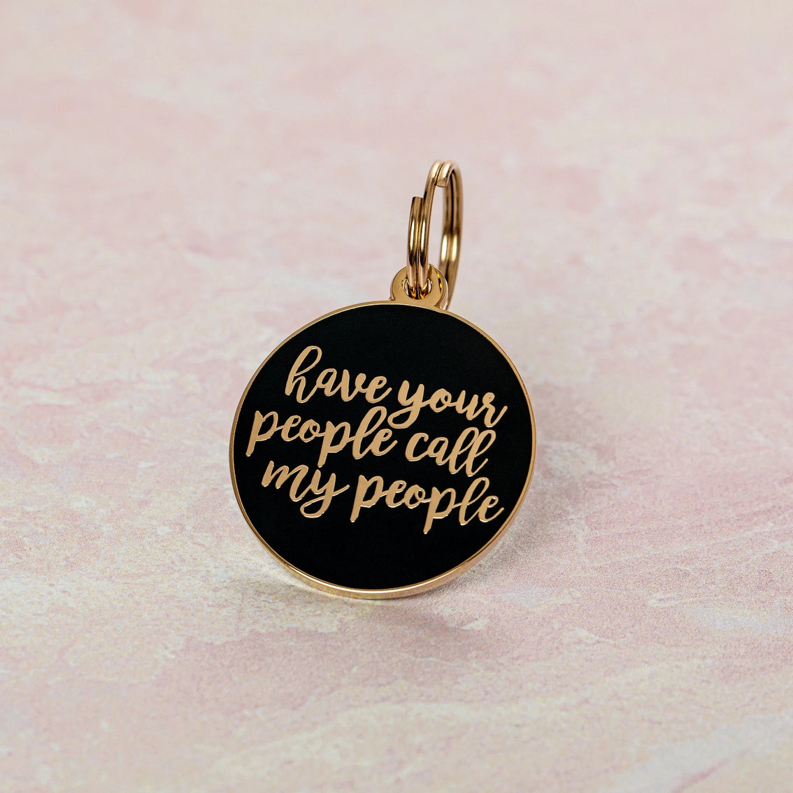 Have Your People Call My People Pet ID Tag - Dark Navy