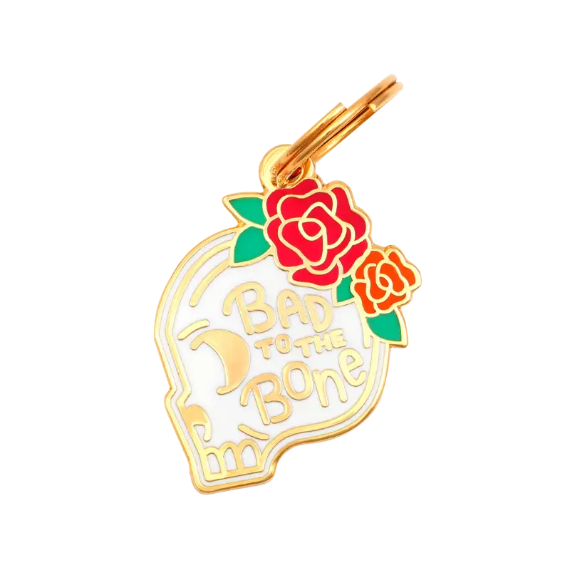 Bad to the Bone Pet ID Tag