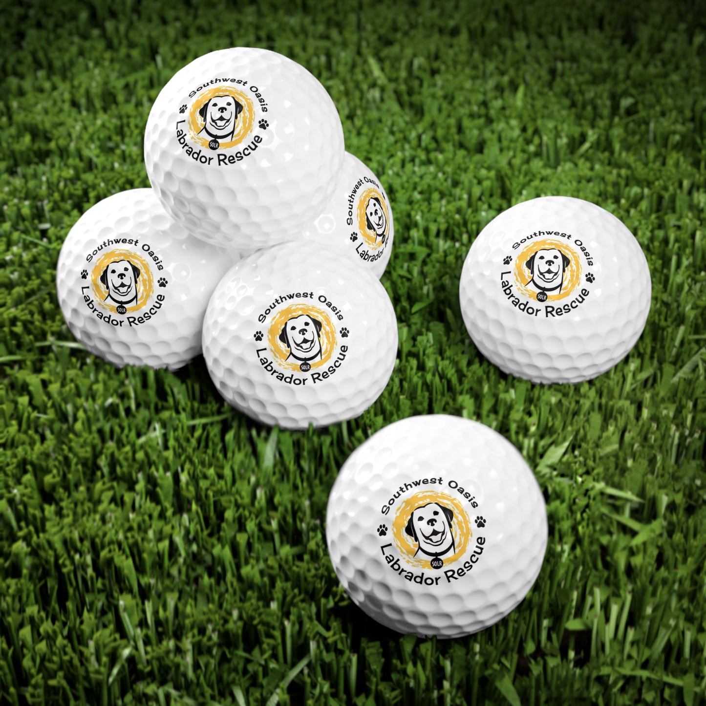 Southwest Oasis Labrador Rescue (SOLR) Golf Balls, 6pcs