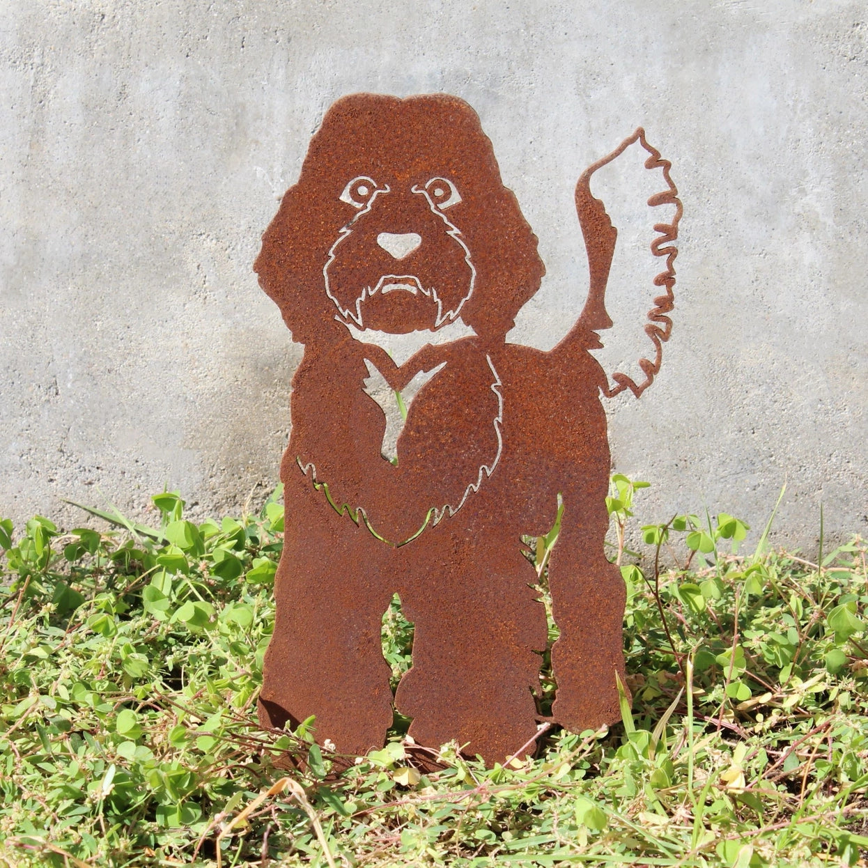 Labradoodle Corten Steel Outdoor Silhouette