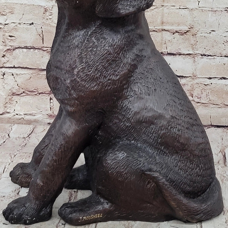 Labrador Retriever Puppy Handmade Bronze Metal Sculpture