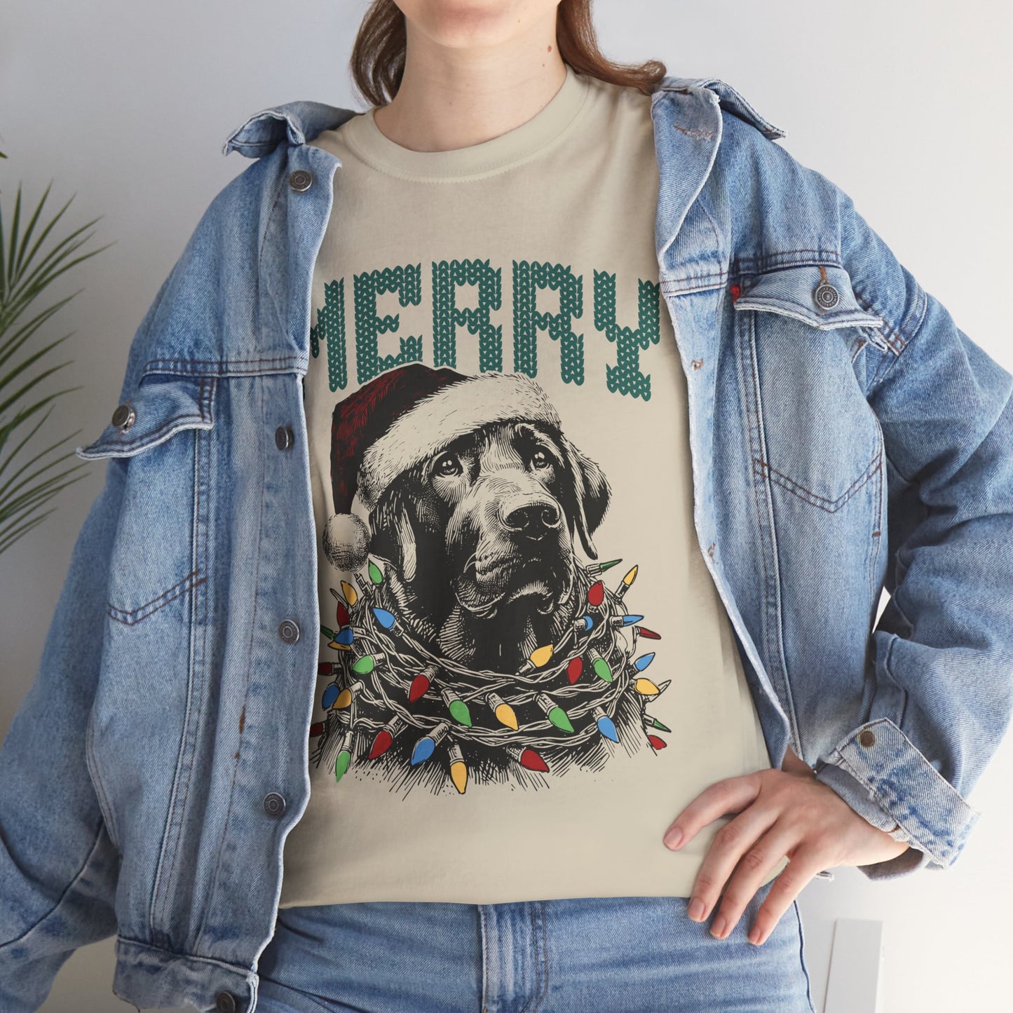 Merry Labrador Unisex Heavy Cotton Tee