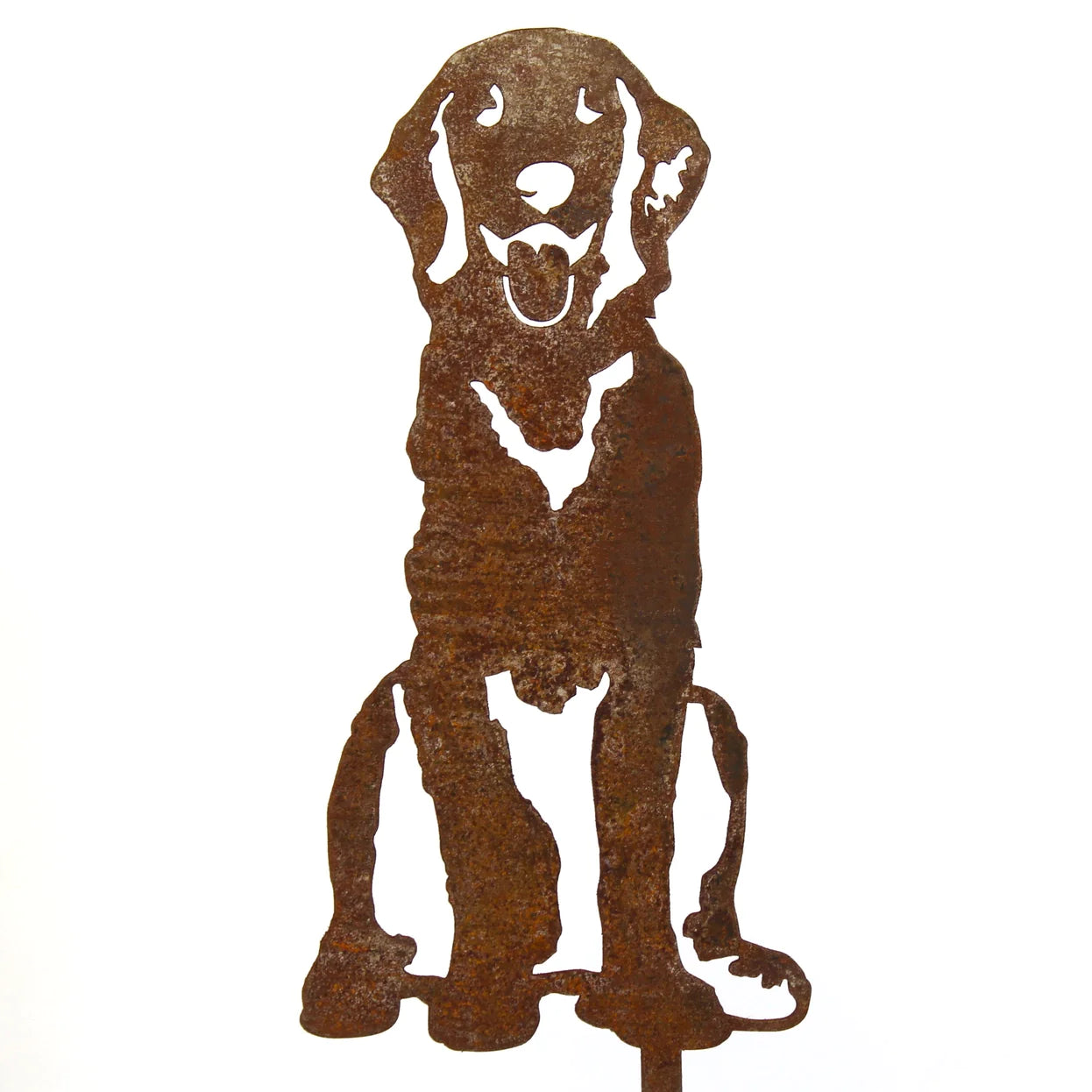 Flat Coated Retriever Corten Steel Outdoor Silhouette
