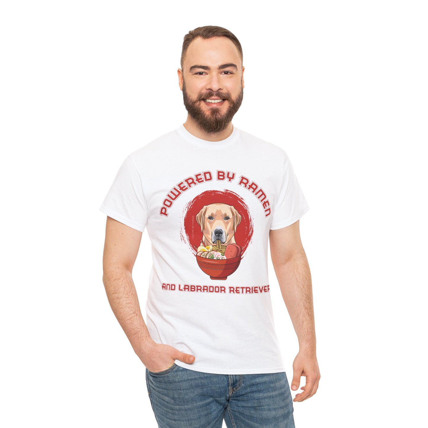 Labrador Retriever and Ramen Unisex Cotton Tee