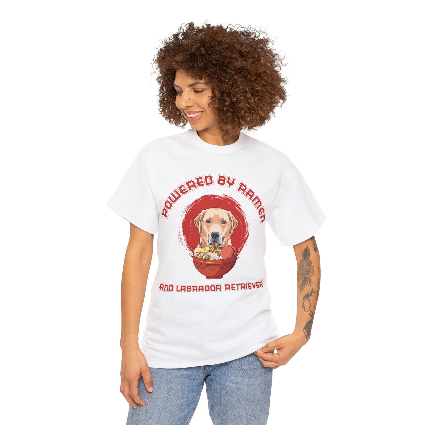Labrador Retriever and Ramen Unisex Cotton Tee