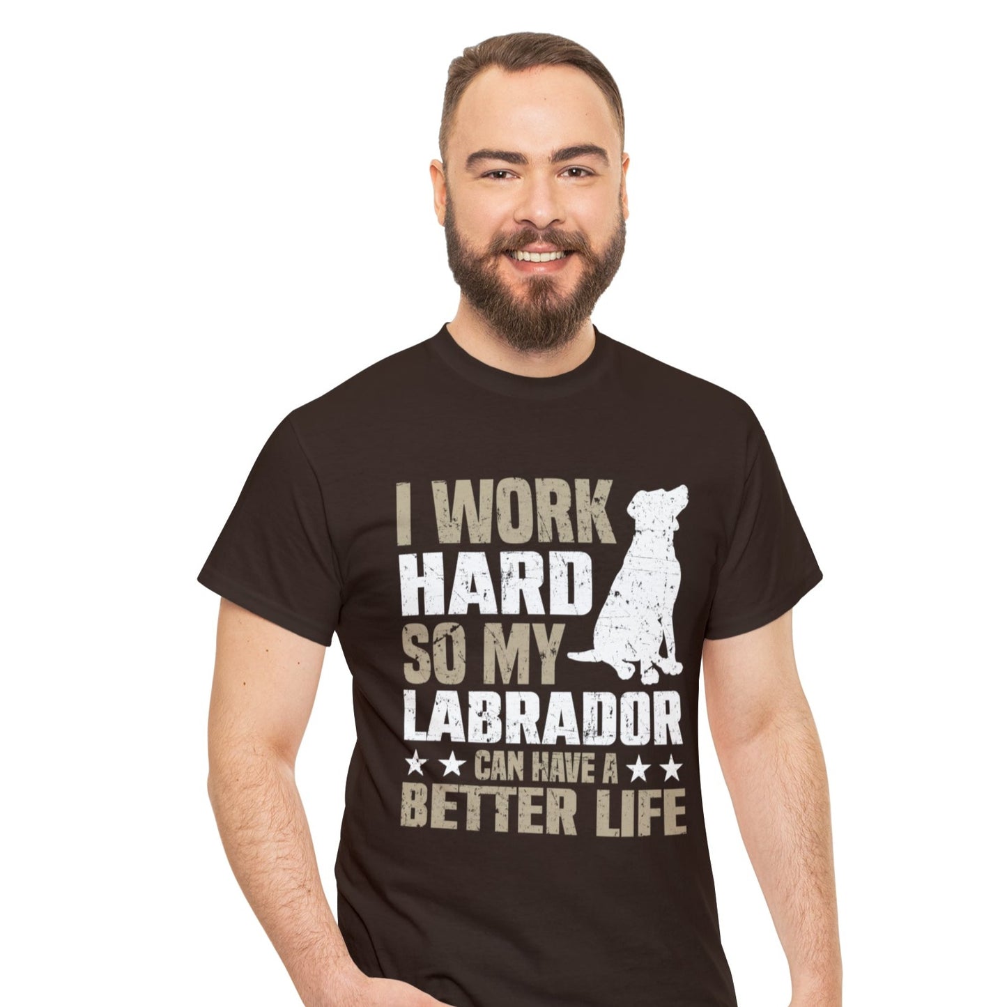 Work Hard for Labrador Unisex Cotton Tee