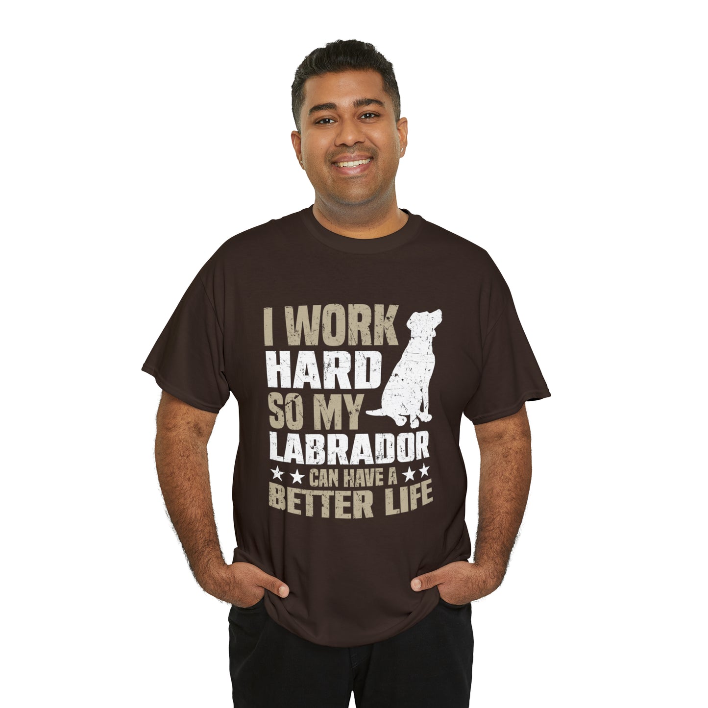 Work Hard for Labrador Unisex Cotton Tee