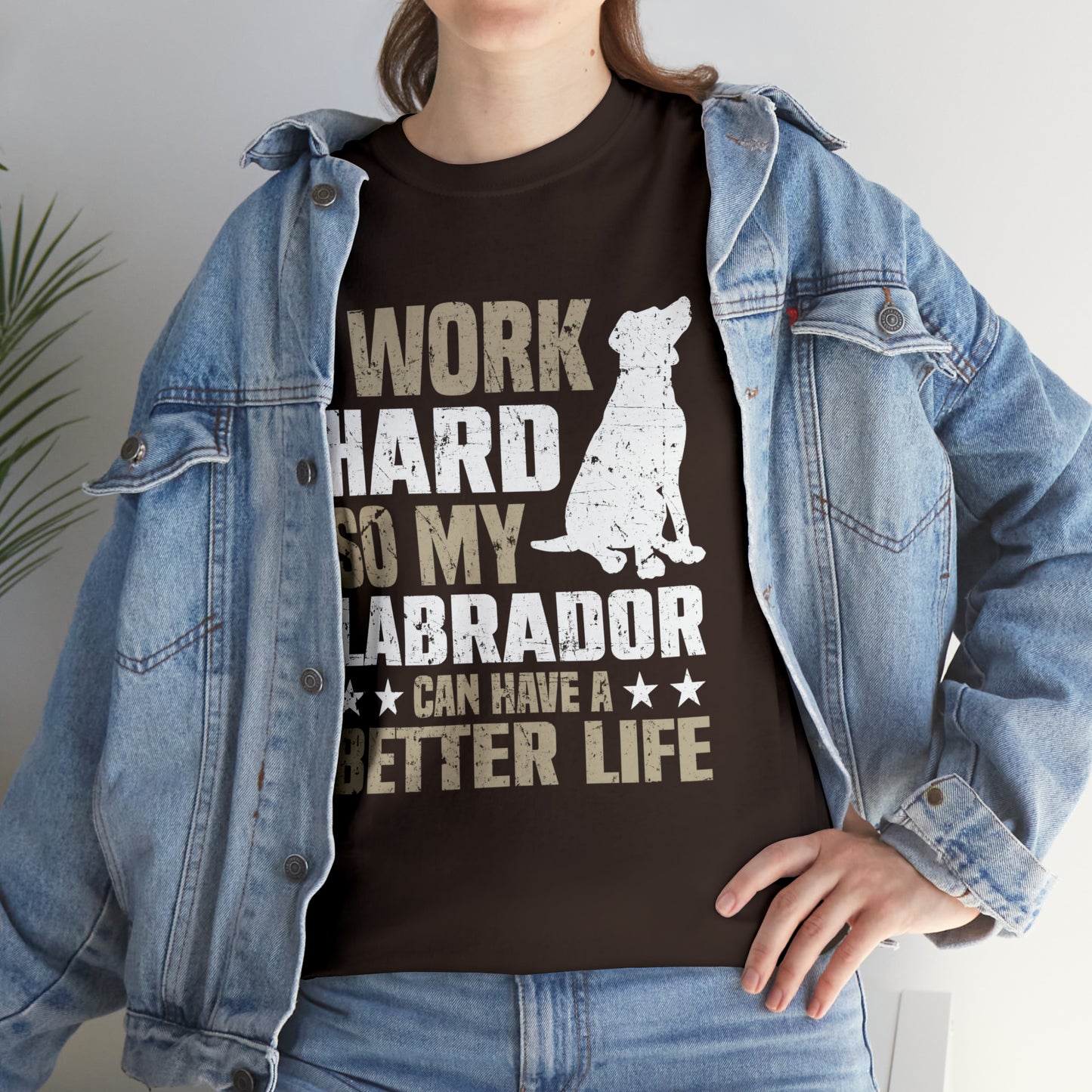 Work Hard for Labrador Unisex Cotton Tee