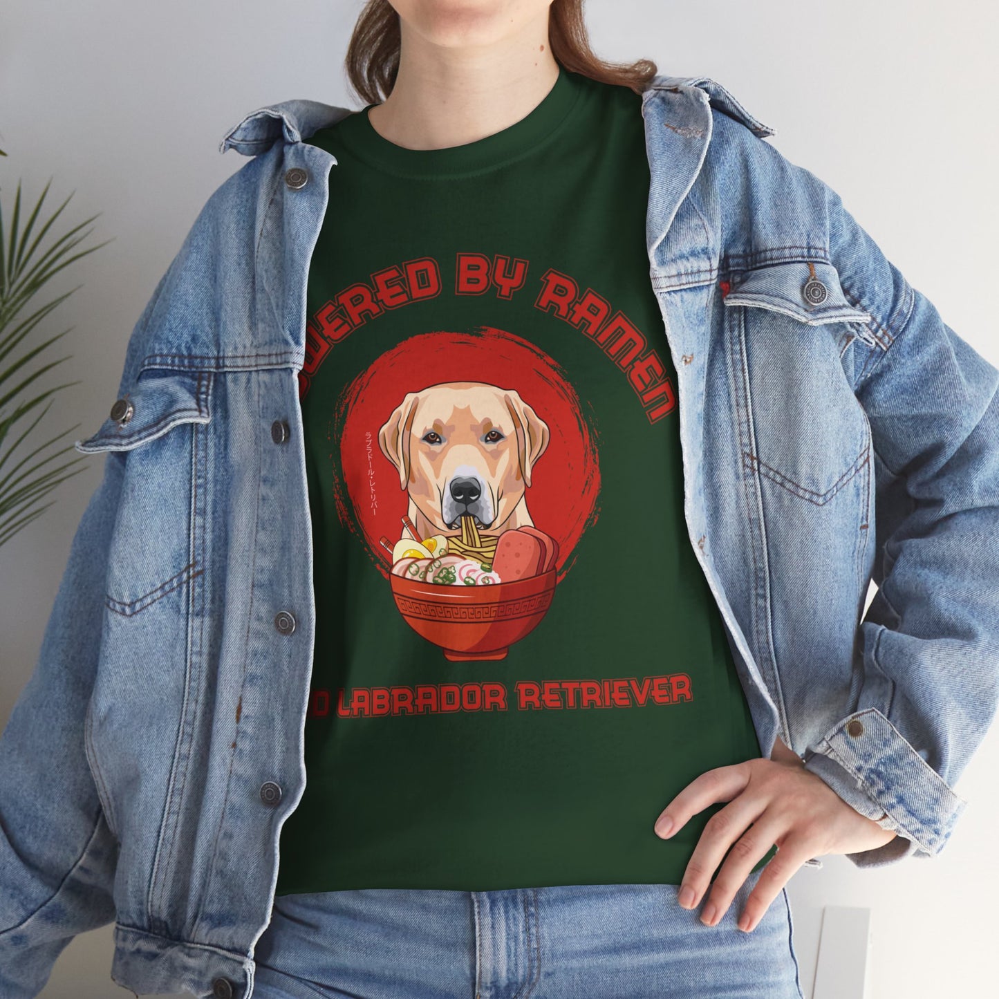 Labrador Retriever and Ramen Unisex Cotton Tee