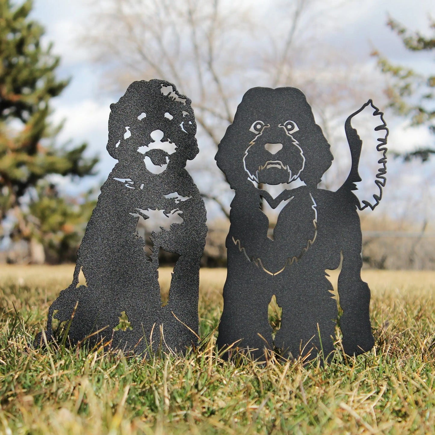 Labradoodle Corten Steel Outdoor Silhouette