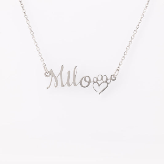 Dog Paw Personalized Necklace