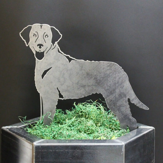 Curly Coated Retriever Corten Steel Outdoor Silhouette