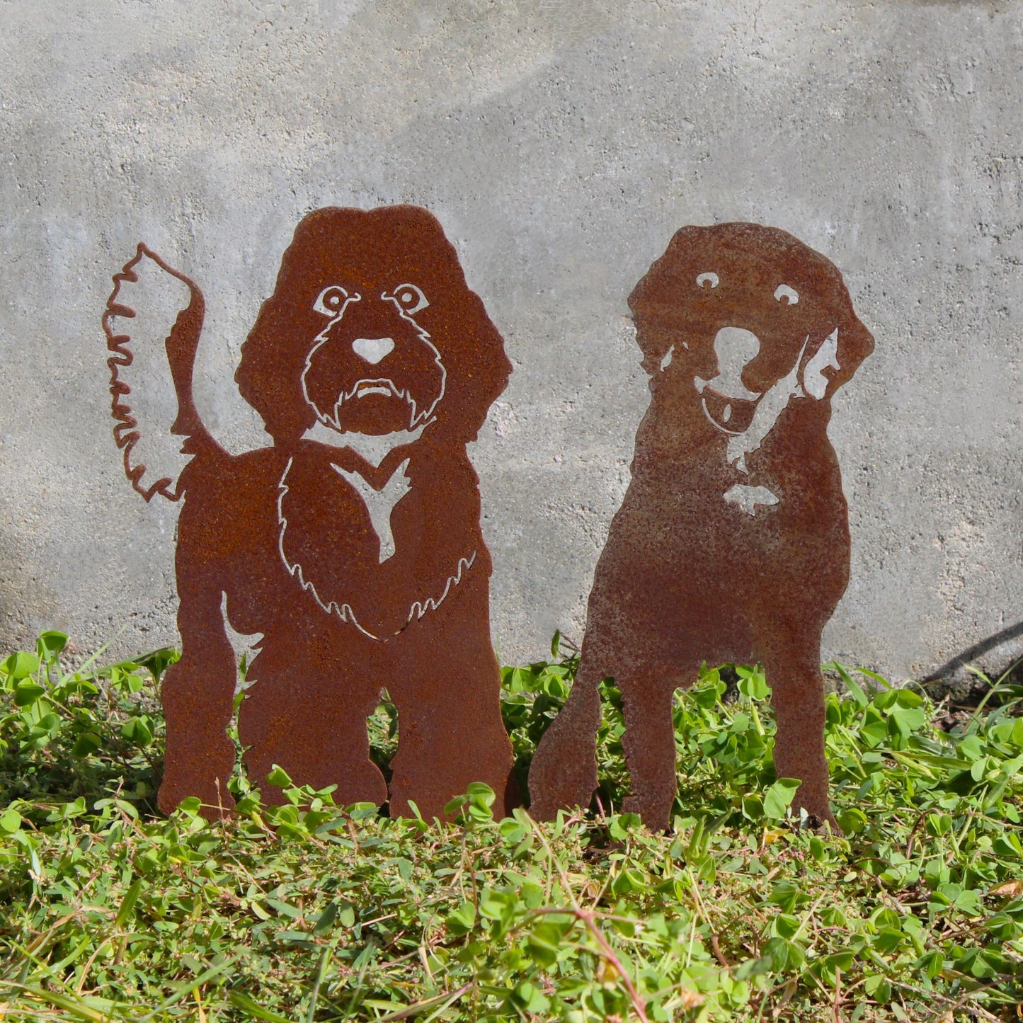 Labradoodle Corten Steel Outdoor Silhouette