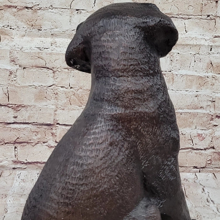 Labrador Retriever Puppy Handmade Bronze Metal Sculpture