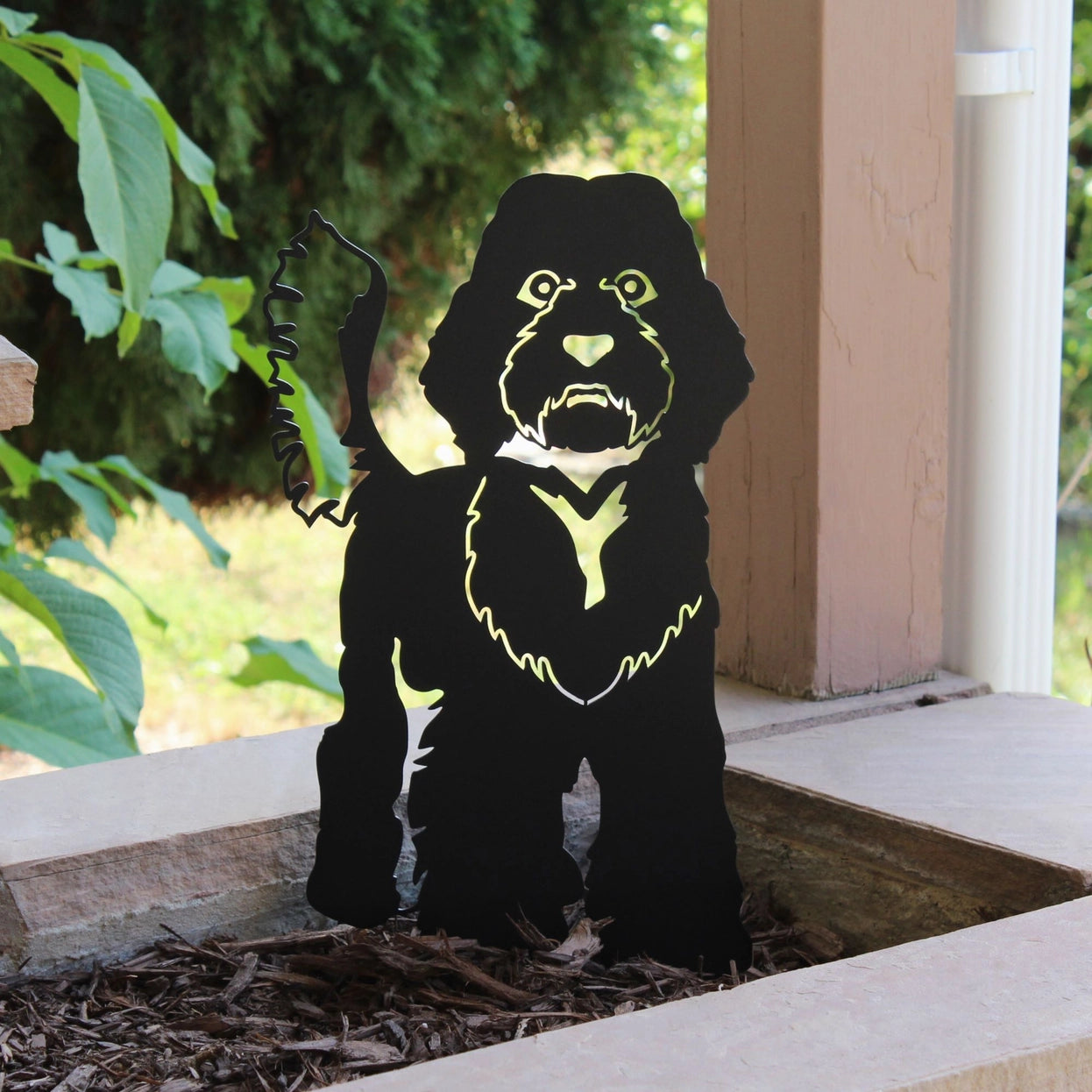 Labradoodle Corten Steel Outdoor Silhouette