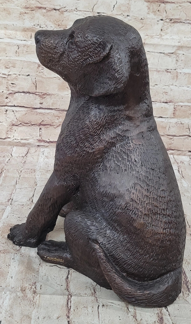 Labrador Retriever Puppy Handmade Bronze Metal Sculpture
