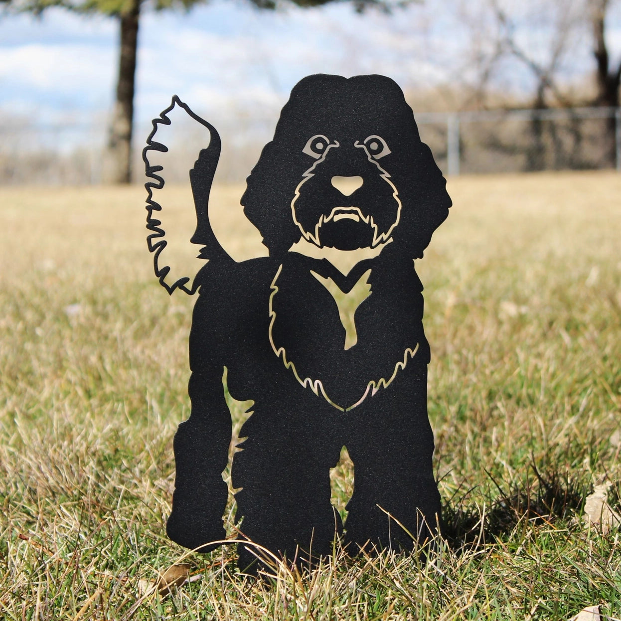 Labradoodle Corten Steel Outdoor Silhouette