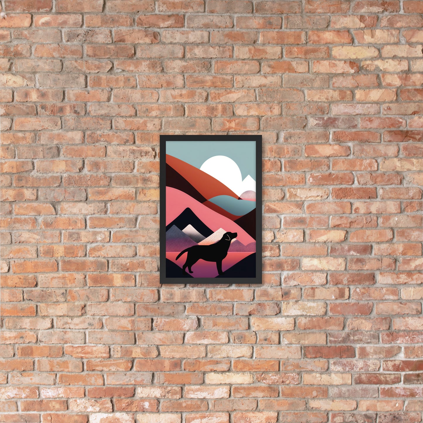 Mid-Century Labrador Abstract 1 Framed poster