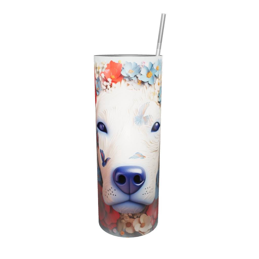 Labrador Retriever 3D Patriotic Stainless steel tumbler