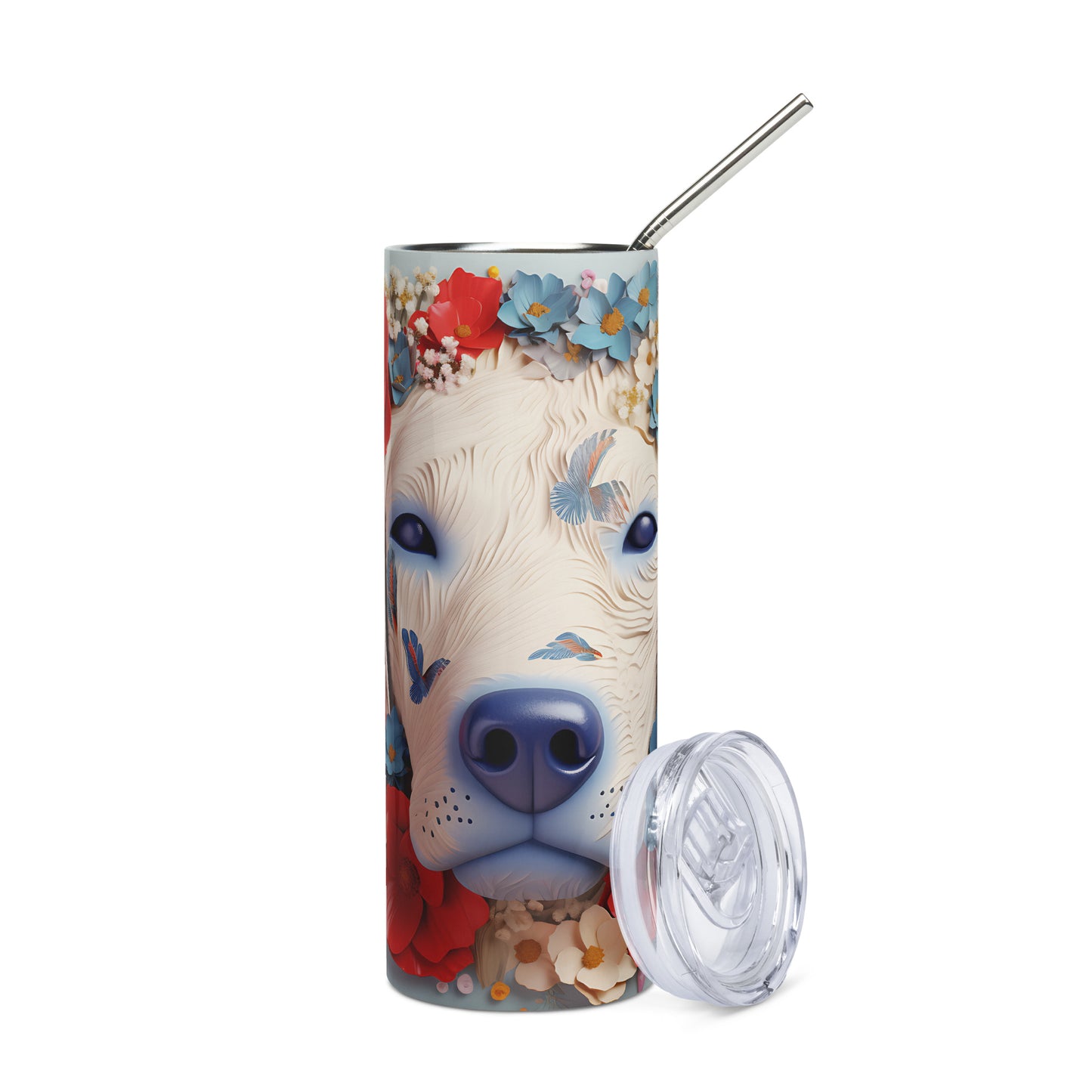 Labrador Retriever 3D Patriotic Stainless Steel Tumbler
