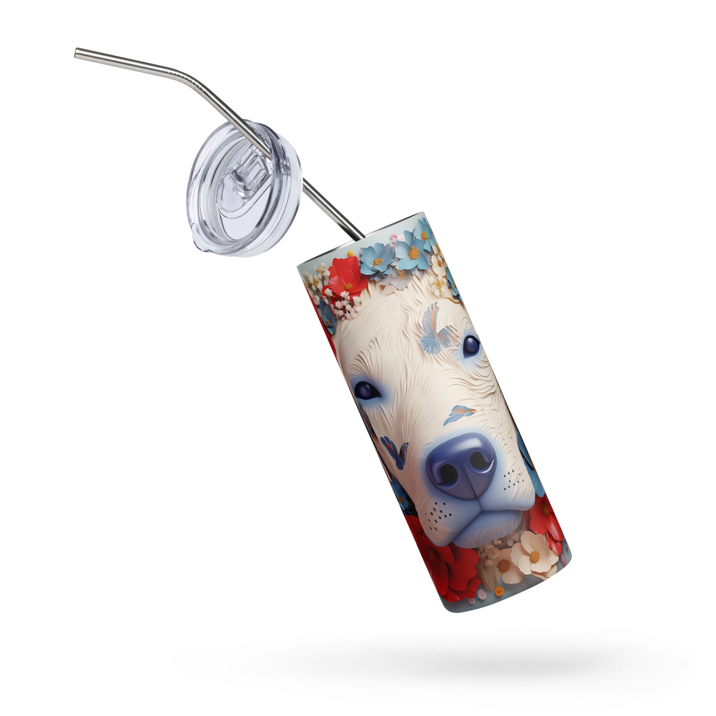 Labrador Retriever 3D Patriotic Stainless Steel Tumbler