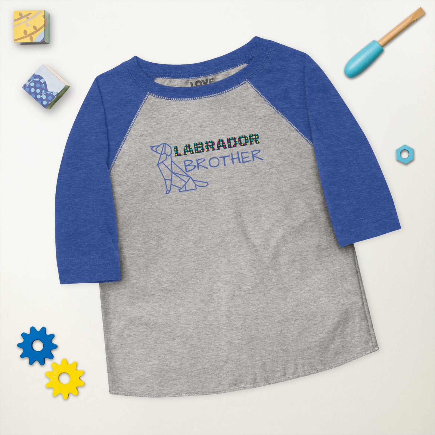 Labrador Brother Toddler Raglan Shirt