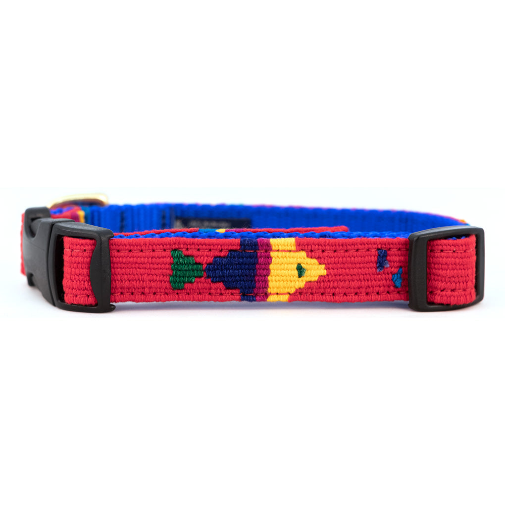 ATWCW Foolish Fish Real Red - Mayan Artisan-Handmade Martingale Collars