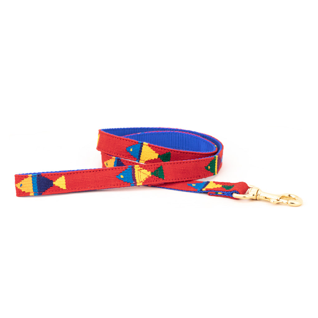 ATWCW Foolish Fish Real Red - Mayan Artisan-Handmade Martingale Collars