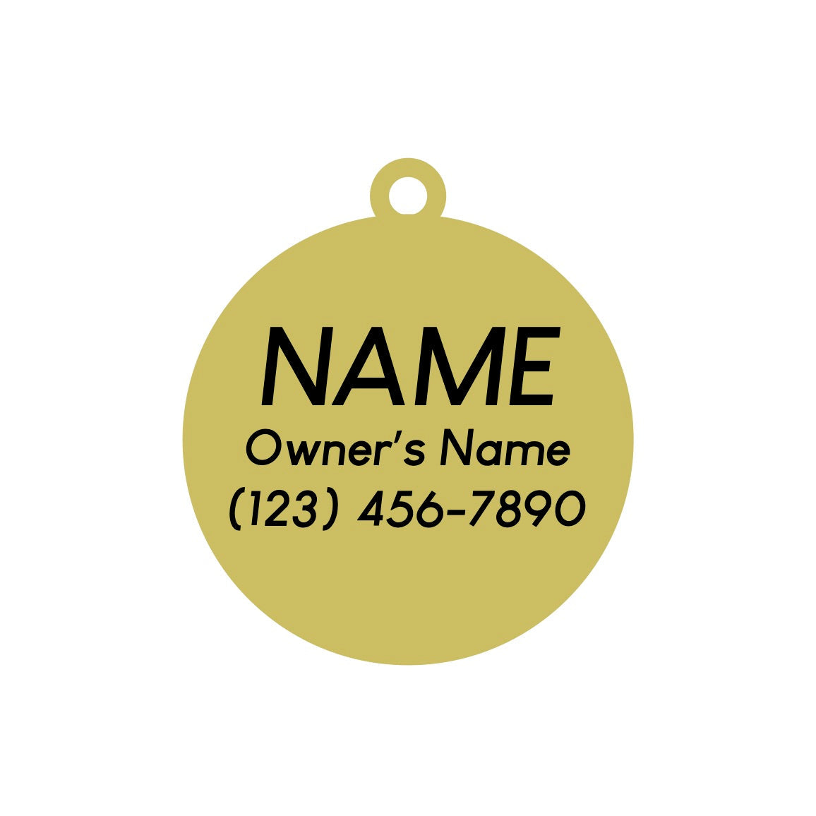 Lightning Black Glitter Pet ID Tag - Gold - 3 Red Rovers
