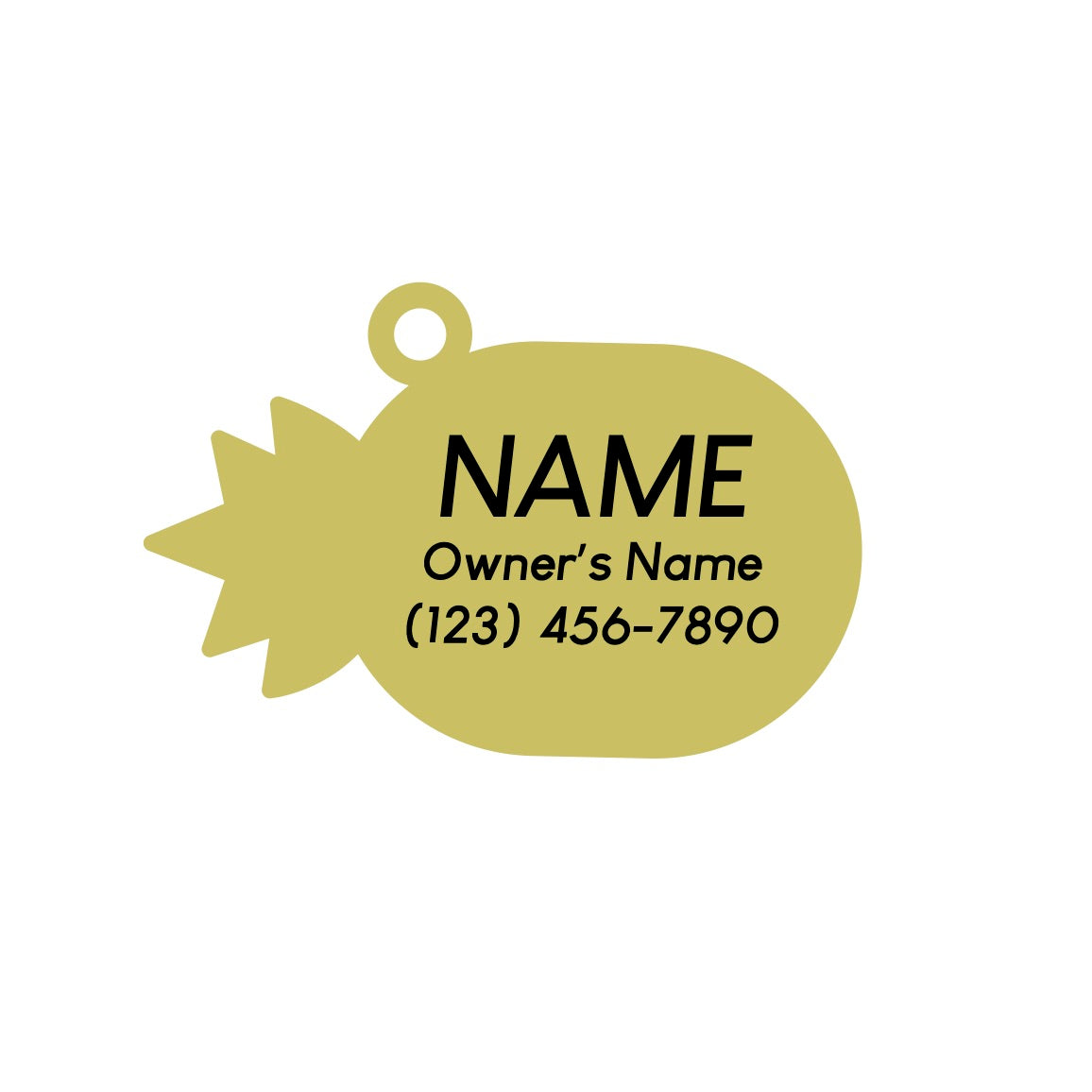 Pineapple Pet ID Tag - 3 Red Rovers