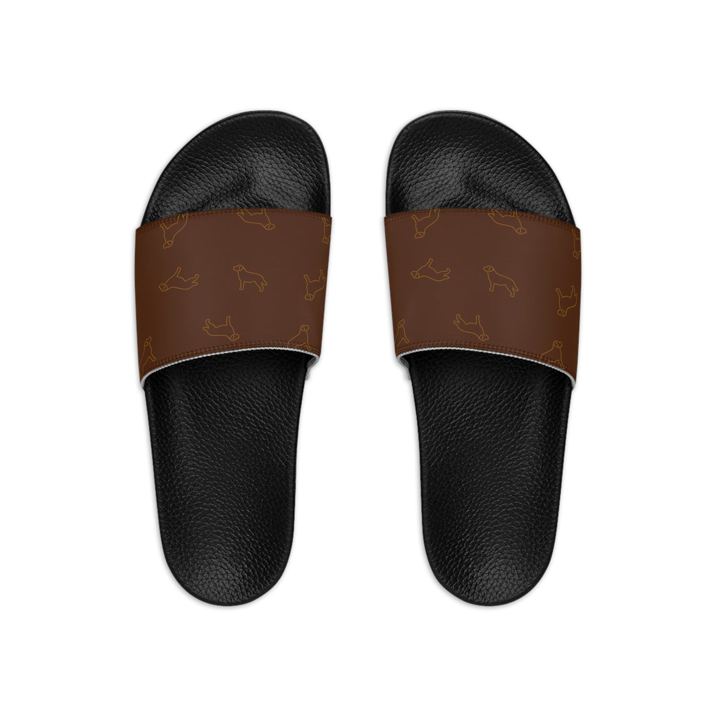 Labrador Retriever Women's Slide Sandals - Chocolate - 3 Red Rovers