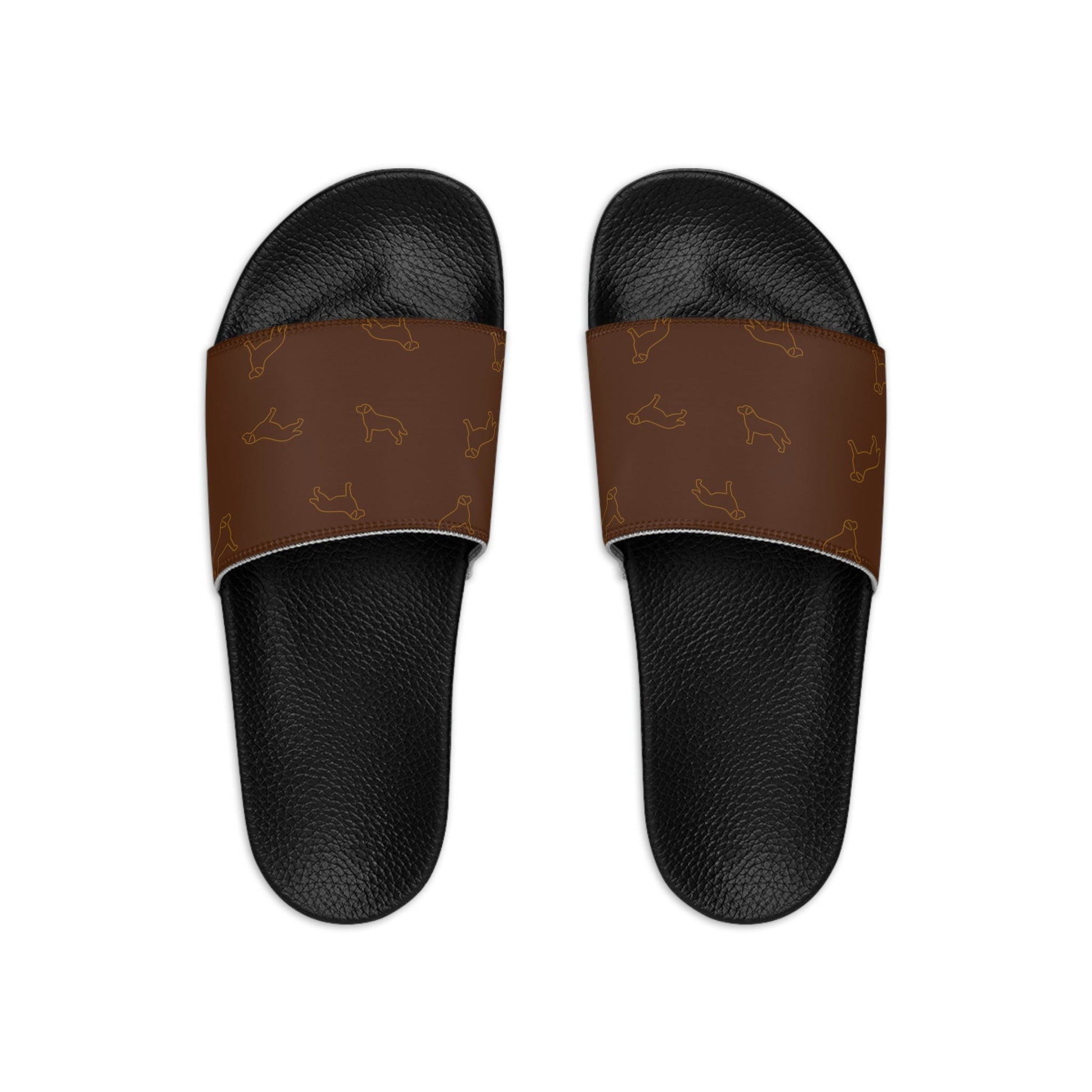 Labrador Retriever Women's Slide Sandals - Chocolate - 3 Red Rovers