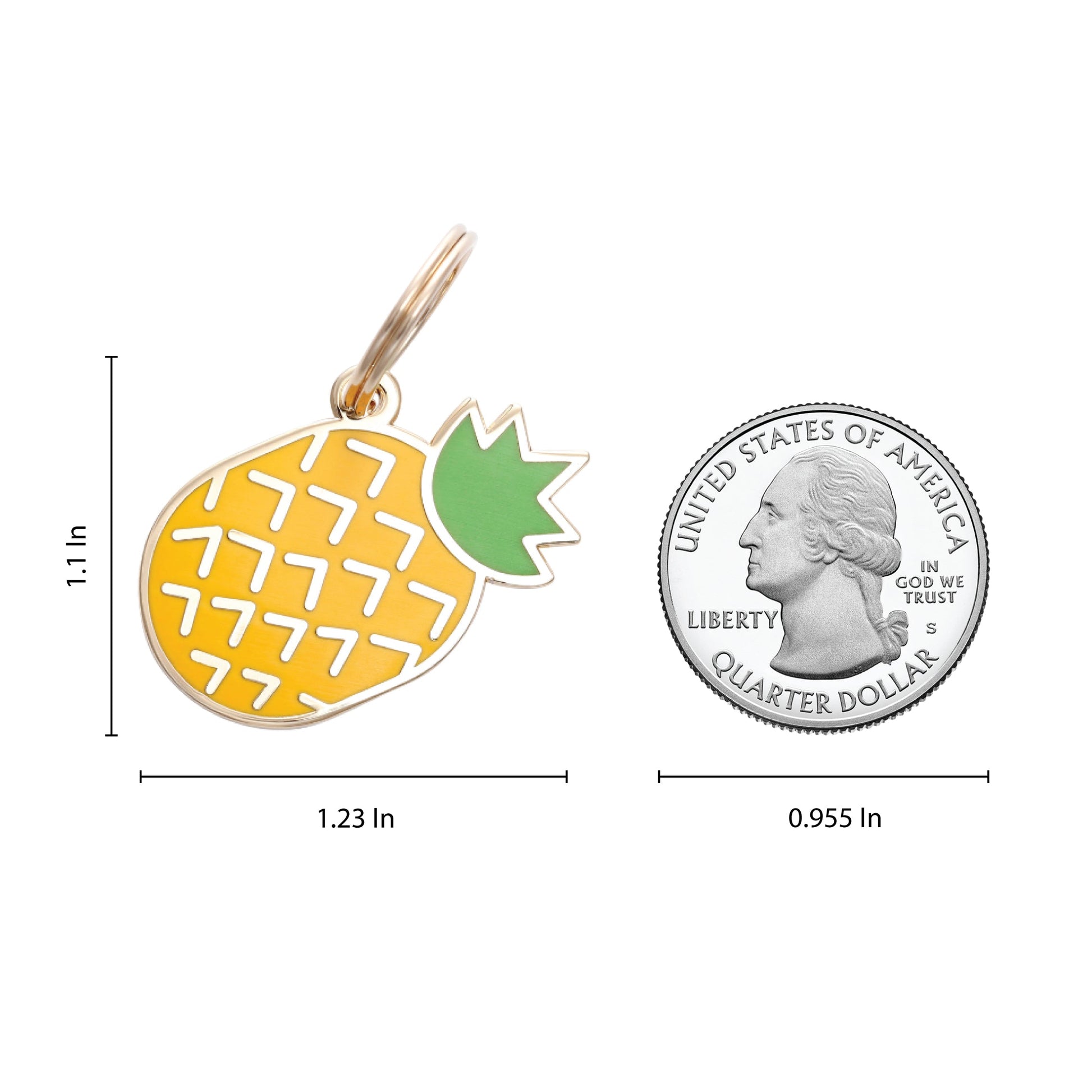 Pineapple Pet ID Tag - 3 Red Rovers