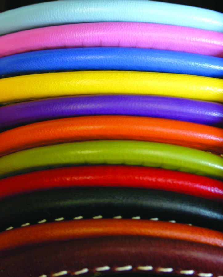 Rolled Premium Tan Leather 48" Leads