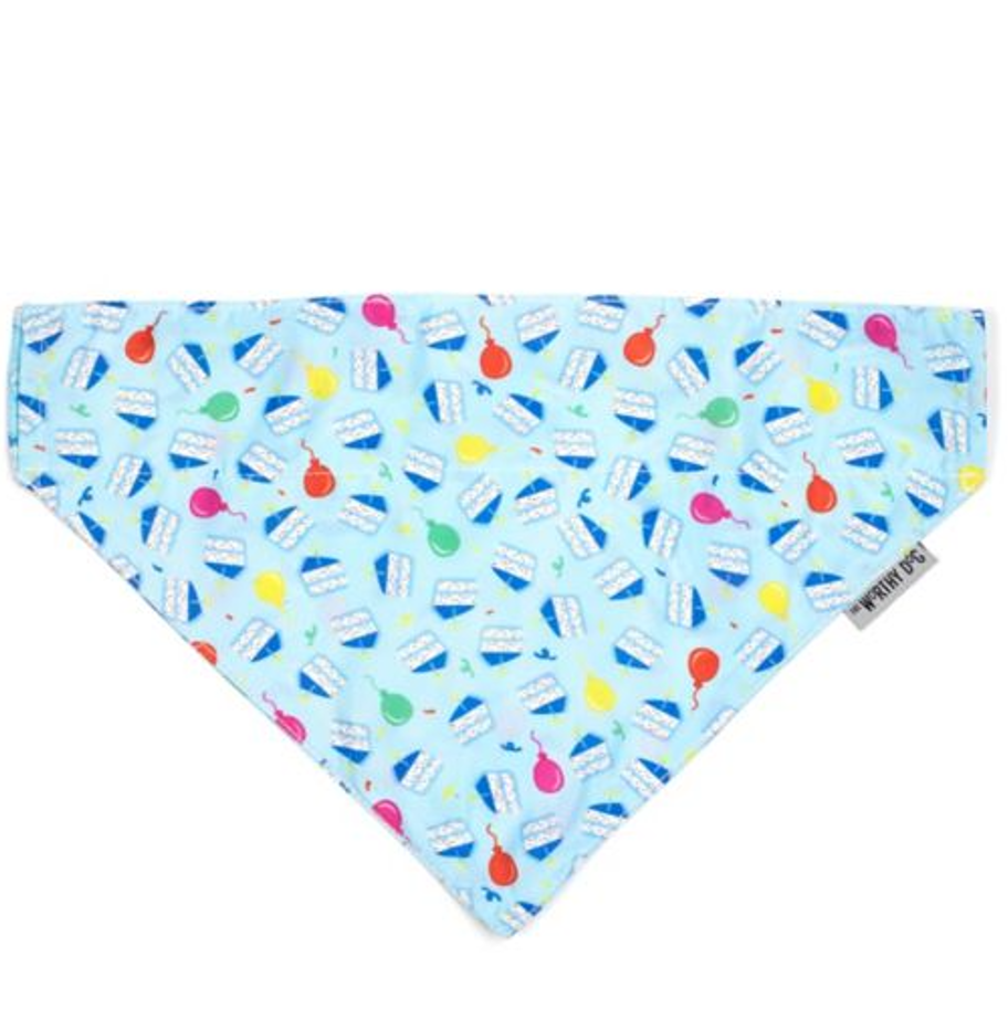 Birthday Blue Slip-On-Collar Bandana - 3 Red Rovers