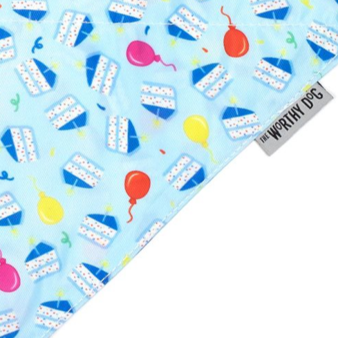 Birthday Blue Slip-On-Collar Bandana - 3 Red Rovers
